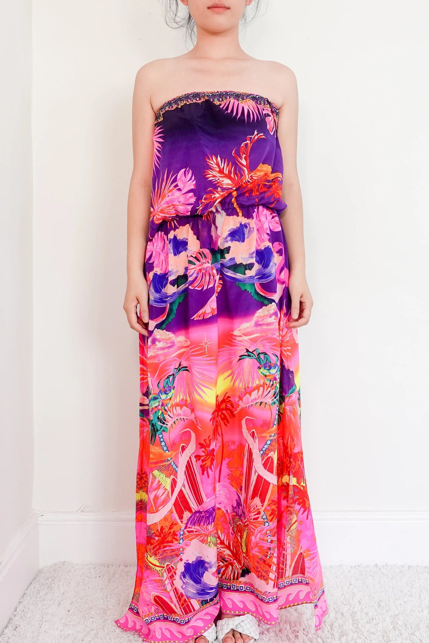NEW tropical bandeau dress