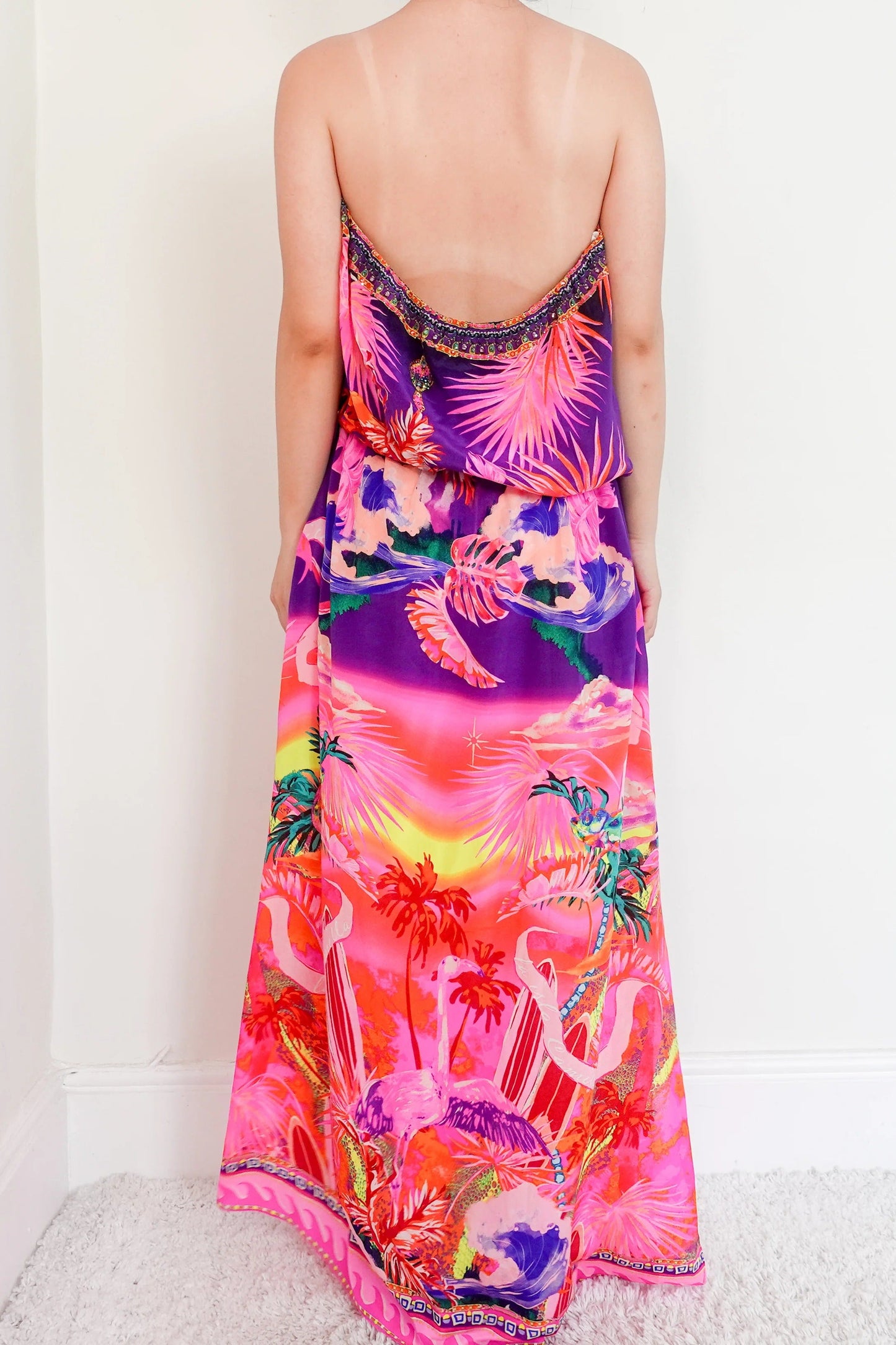 NEW tropical bandeau dress