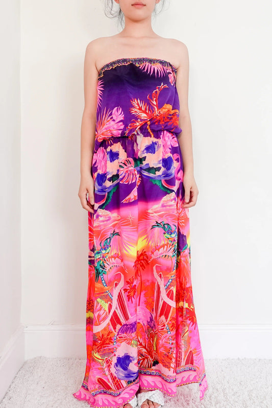 NEW tropical bandeau dress