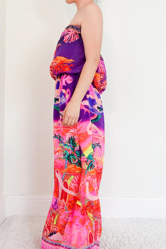 NEW tropical bandeau dress